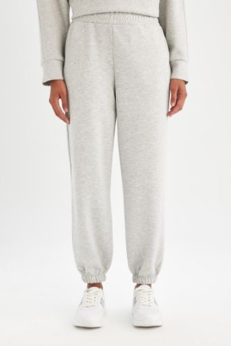 DeFactoFit Oversize Geniş Kalıp Sporcu Eşofman Altı Çift Cepli Jogger Paça Standart Boy Skuba Dalgıç Kumaş