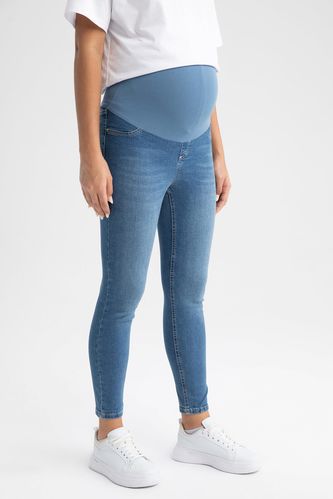 Skinny Fit High Waist Straight Leg Standard Maternity Trousers