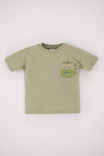 Baby Boy Printed Combed Cotton Short Sleeve T-Shirt