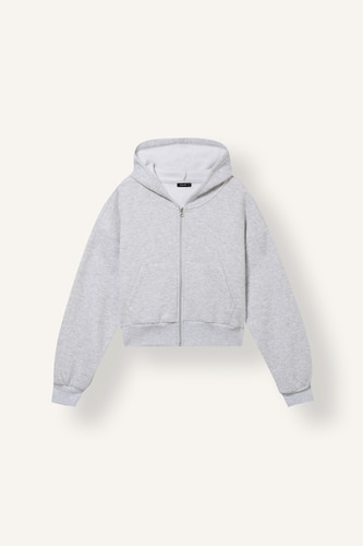 Cropped Fit Thick Hooded Sweatshirt