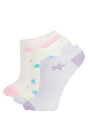 Kız Çocuk 3'lü Pamuklu Patik Çorap