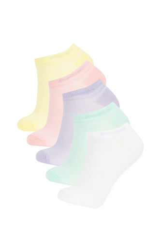 Kız Çocuk 5'li Pamuklu Patik Çorap