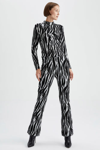 Zebra Patterned Trousers