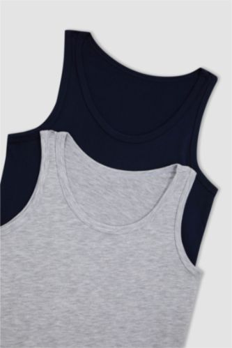 BOYS & TEENS NAVY Boy 2 piece Regular Fit Tank Top