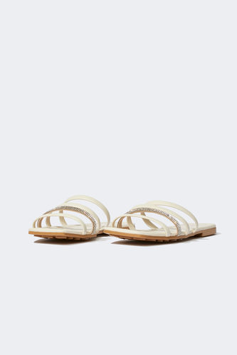 Zweiriemer Sandalen aus Kunstleder