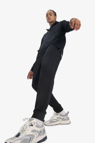 DeFactoFit Slim Fit Dar Kesim Standart Paça Skuba Dalgıç Kumaş Jogger Eşofman Altı