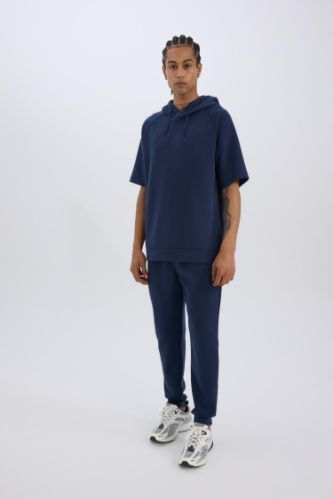 DeFactoFit Slim Fit Sporcu İnce Jogger Eşofman Altı Dar Kesim Skuba Dalgıç Kumaş Standart Paça Beli Bağcıklı Lastikli Paça