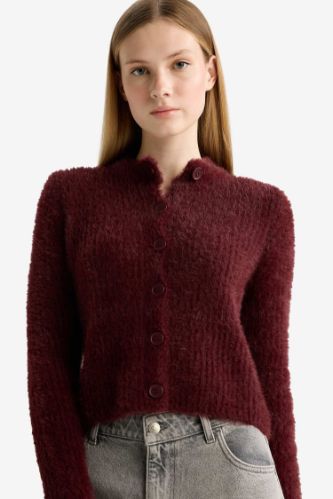 Coool Slim Fit Dar Kesim Bisiklet Yaka Triko Hırka