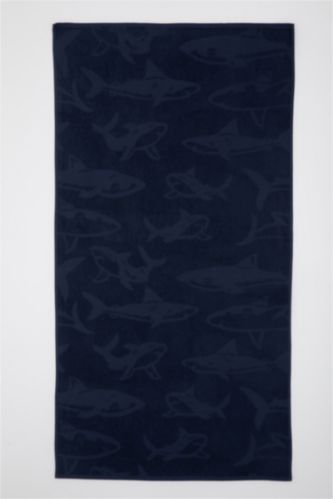 MAN NAVY Men Cotton Beach Towel