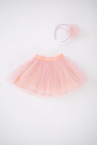 Baby Girl 2 piece Tulle Regular Fit Polka Dot Skirt