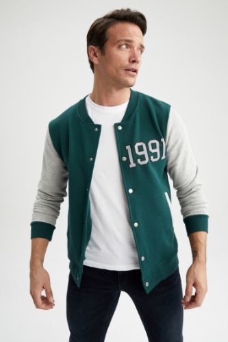 Regular Fit Kolej Yaka Bomber Hırka