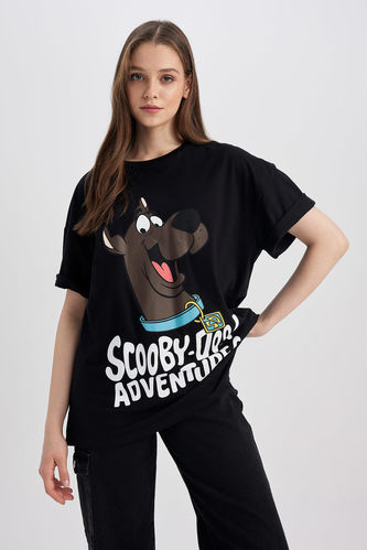 Coool Scooby Doo Oversize Fit Printed Back Short Sleeve T-Shirt
