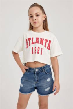 CROP SHORT SLEEVE T-SHİRT