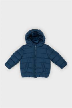 BABY BOY WATERPROOF HOODED TAFFETA PUFFER JACKET