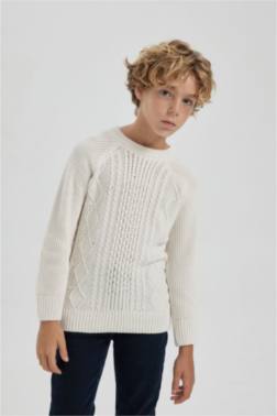 BOY CREW NECK KNITTED PULLOVER