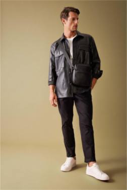 DOUBLE HEM GABARDINE TROUSERS