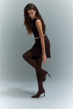 KADIN KAHVE TERMAL KÜLOTLU ÇORAP