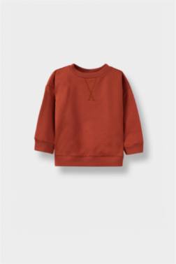 BABY BOY CREW NECK BASİC SWEATSHİRT