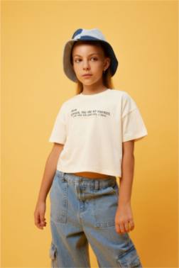 CROP SHORT SLEEVE T-SHİRT