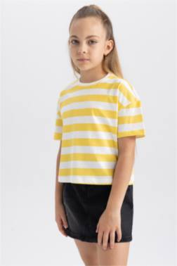 CROP SHORT SLEEVE T-SHİRT