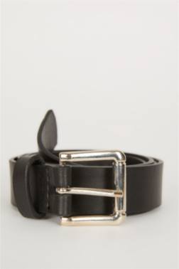 WOMAN FAUX LEATHER DENİM BELT