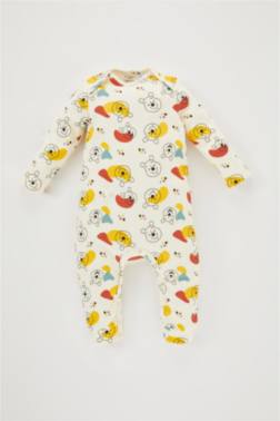 REGULAR FIT CREW NECK WINNIE THE POOH LICENSED JUMPSUIT