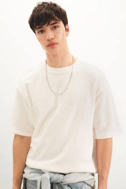 COMFORT REGULAR FIT RELAXED FIT CREW NECK PRINTED T-SHIRT