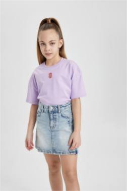 GİRL RELAX FİT SHORT SLEEVE T-SHİRT