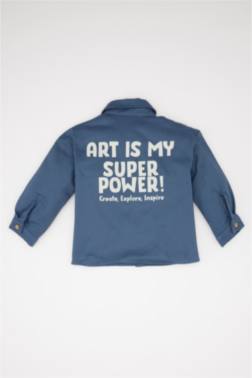 قميص ولادي ردن طويل بطبعة شعار جبردين قصة عادية