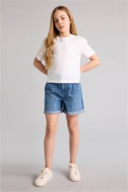 SHORT PAPERBAG EN JEAN POUR FILLE