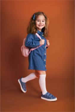 BABY GİRL LONG SLEEVE DENİM DRESS