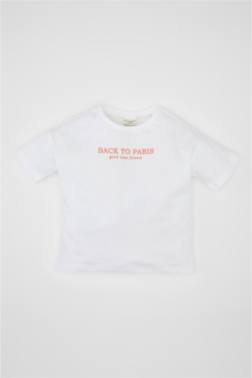 BABY GİRL PRİNTED SHORT SLEEVE T-SHİRT