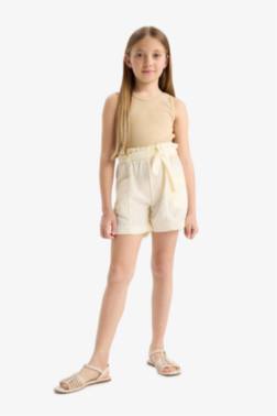 GİRL PAPERBAG SHORTS WİTH POCKETS