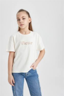 GİRL REGULAR FİT SHORT SLEEVE T-SHİRT