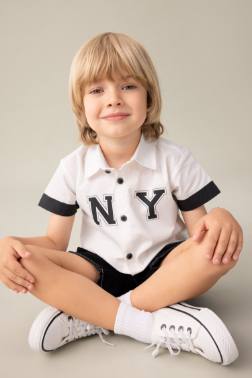 BABY BOY POPLİN SHORT SLEEVE SHİRT