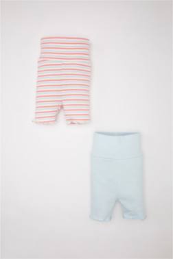BABY GİRL STRİPED RİBBED CAMİSOLE 2 PİECE SHORTS