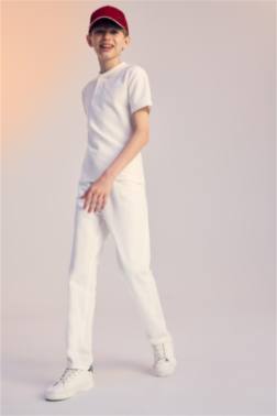 BOY REGULAR FİT STANDARD LEG LİNEN LOOK TROUSERS