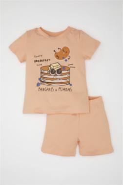 BABY BOY PRİNTED COTTON 2 PİECE PAJAMA SET