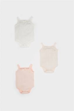 BABY GİRL 3 PİECE SHORT SLEEVE SNAP BODY