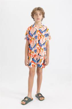 BOY PATTERNED SWİM SHORTS