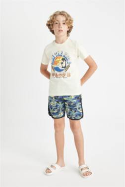BOY PATTERNED SWİM SHORTS
