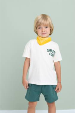 BABY BOY REGULAR FİT SLOGAN PRİNTED T-SHİRT