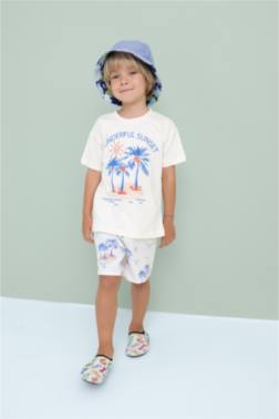 BABY BOY PALM TREE PATTERNED 2 PİECE SET