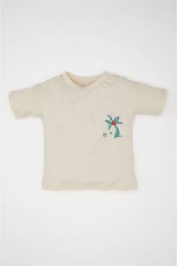 BABY BOY PALM TREE PATTERNED T-SHİRT