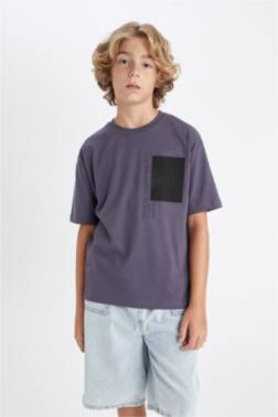 BOY OVERSİZE FİT CREW NECK PRİNTED T-SHİRT