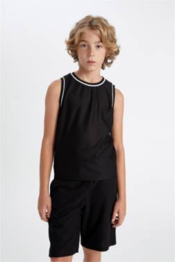 BOY CREW NECK SLEEVLESS T-SHİRT