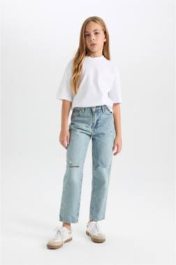 PANTALON MOM JEAN CLAİR POUR FİLLE