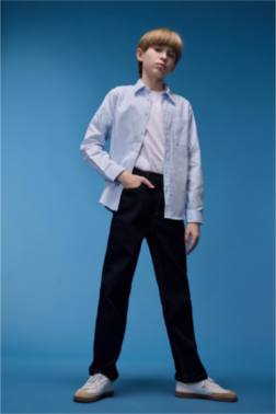 STRAIGHT FIT DÜZ PAÇA JEAN PANTOLON ERKEK ÇOCUK