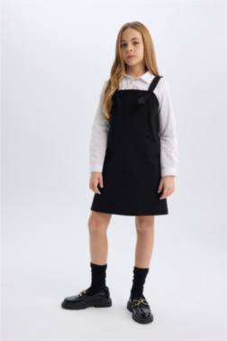 GİRL SUSPENDER GABARDİNE OVERALL DRESS