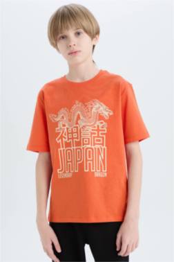 REGULAR FİT PRİNTED SHORT SLEEVE T-SHİRT